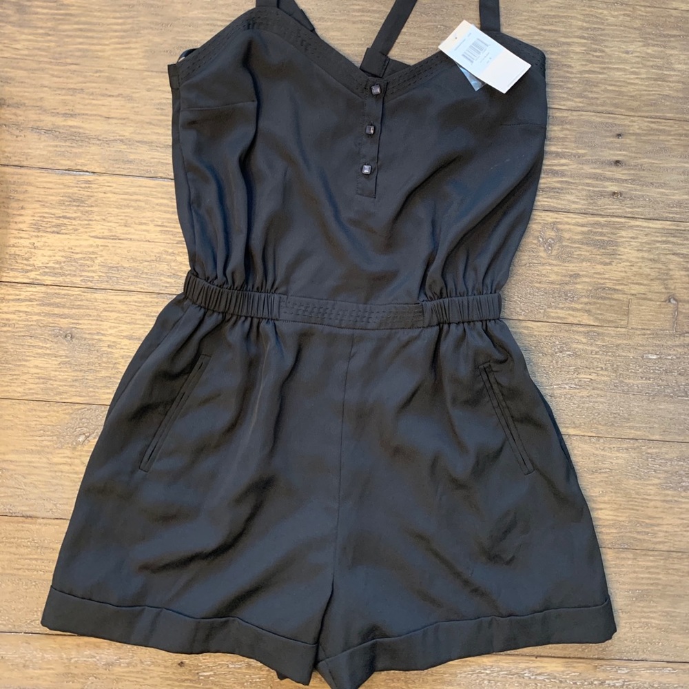 BCBG Generation Crossback Strappy Romper NWT